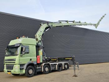 DAF CF 85.410 / 8x2 / HIAB 70TM + JIB / KRAN / CRANE